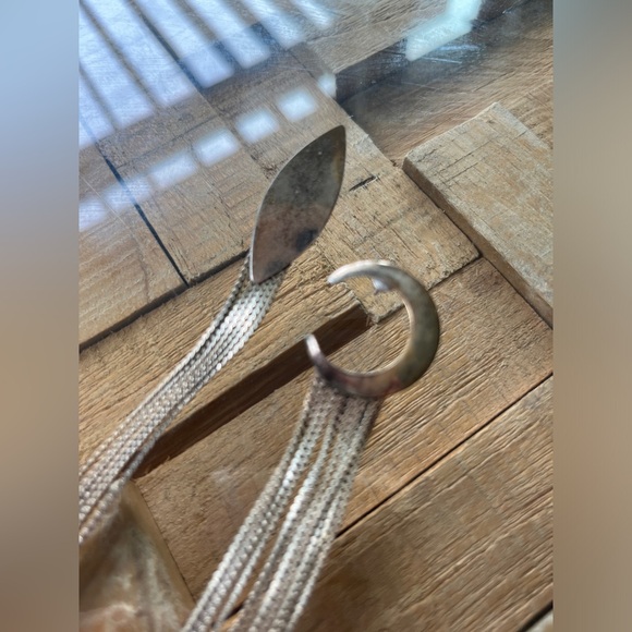 Free People 💗 asymmetric moon celestial chain dangly earrings - Picture 3 of 5